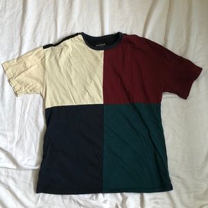 Color block tee shirt